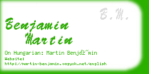 benjamin martin business card